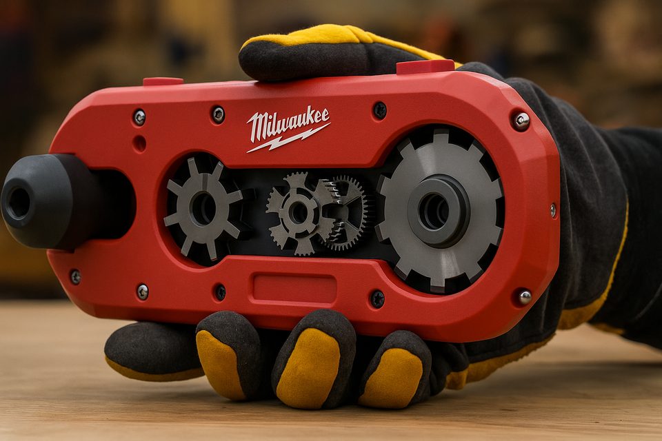 Milwaukee Gear Cutter on Wooden Surface